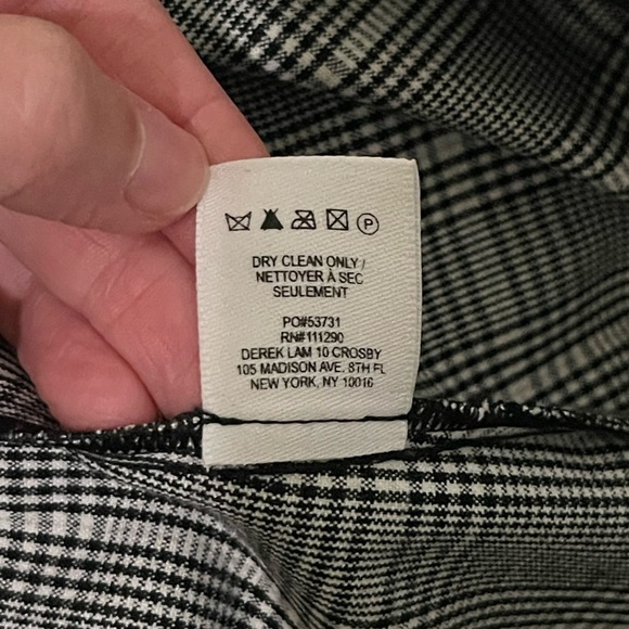 DEREK LAM 10 CROSBY Kick Flare Legging Gray Plaid Women's Pants Gingham Sz 2 - Picture 6 of 10